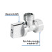 Llave angular 1/2" x 1/2", 1/4 de vuelta, Foset