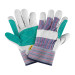 Guantes de carnaza y loneta con refuerzo, unitalla, PRETUL