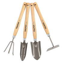 Juego de 4 herramientas de 15" para jardín, Truper
