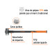 Marro de una cara amplia 8 lb, mango de fibra de vidrio 36"