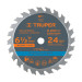 Disco sierra 6-1/2" p/madera, 24 dientes con centro 5/8"