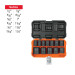 Juego de 12 dados cuadro 1/2" de impacto 6 puntas std