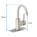 Monomando corto para lavabo, satín, Foset