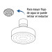 Regadera redonda 4-1/4" brazo y chapetón, negro, Basic
