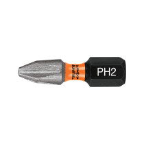 Estuche con 5 puntas de cruz PH2 de impacto largo 1"
