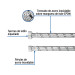 Manguera para boiler, acero inox, 1/2"x3/4", 120 cm, Foset