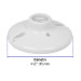 Portalámpara de porcelana, 4-1/2", redonda, Volteck
