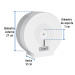 Portarollo junior de ABS, blanco, Foset Basic