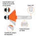 Broca para router, chaflán, 1-1/4" con balero, Truper