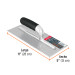 Llana dentado triangular 11", 10 rem, mango comfort grip