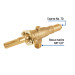 Válvula horizontal de latón 1/8" para gas LP, sin maneral