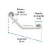Barra angular con jabonera, acero inox, 1-1/4" x 40cm, Foset