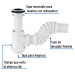 Céspol de bote 1-1/4", contra, polipropileno, para lavabo