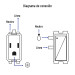 Placa armada contacto e interruptor, negro, línea Italiana
