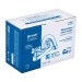 Mezcladora 4" para lavabo, cuello curvo, manerales cruceta