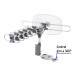 Antena aérea para TV HD, giratoria 360° con control y cable