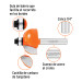 Broca para router, bocel cuarto, 1-1/8" con balero, Truper