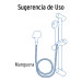 Manguera lisa para regadera, manual, satinada