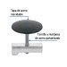 Cubretaladro negro de 1-3/4", diámetro 43 mm, Foset