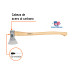 Hacha europea 1000 g, mango hickory 28", Truper