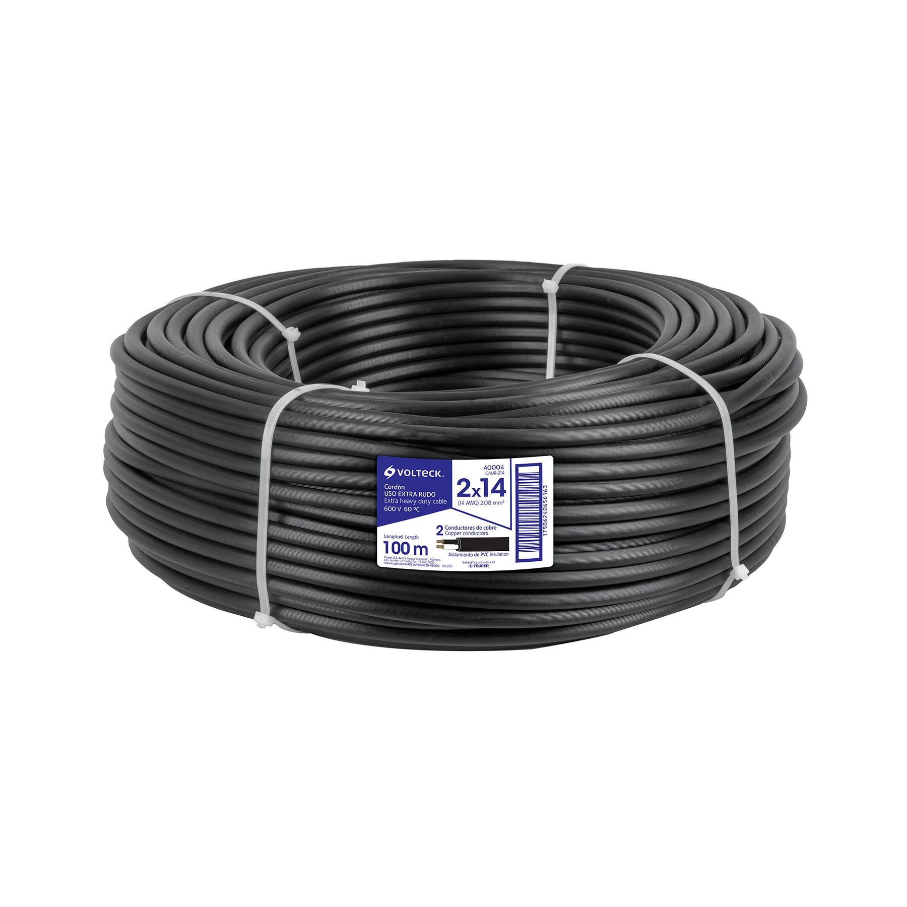 Cordones uso extra rudo, 2 conductores, 100 m