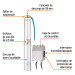 Bomba sumergible, tipo bala, 1 HP, agua limpia, Truper