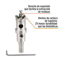 Brocasierra de carburo de tungsteno, 7/8", Truper