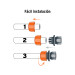 Conector 1/2" hembra de ABS con tuerca de ajuste manual