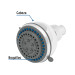 Regadera redonda de ABS 3", 5 funciones, sin brazo, Foset