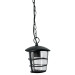 Arbotante tipo farol moderno colgante para exteriores, negro