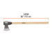 Hacha labor entera 3 lb con mango de madera de 36", Truper