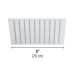 Regadera cromo 8" plato cuadrado delgado sin brazo, Foset