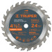 Disco sierra 4-1/2" para madera, 24 dientes centro 3/8"
