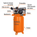 Compresor de aire, con banda, vertical 120L 4HP, 220V Truper
