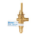 Válvula horizontal de latón 1/8" para gas LP, sin maneral