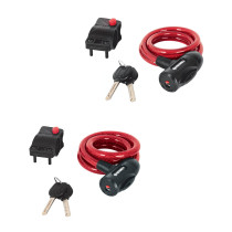 Candados de cable con llave, uso ligero, 1 m