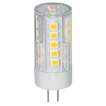 Lámpara de LED tipo cápsula 3 W base G4 luz cálida, blíster
