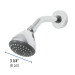 Regadera redonda 3-1/4" brazo y chapetón acero inox, Foset