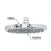 Regadera cromo 8" plato redondo, sin brazo, Foset