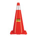 Cono de precaución de 70 cm de PVC con reflejante, Pretul