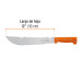 Machete rambo 12" cacha remachada naranja, con funda, Truper