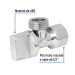 Llave angular 1/2" x 1/2", 1/4 de vuelta, blíster, Foset