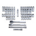 Juego de 56 herramientas cuadro 1/2" std y mm para mecánico