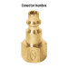 Conector rápido de latón, tipo F, cuerda 1/4" NPT, hembra