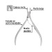 Alicate para manicure 4", cabeza recta, Pretul
