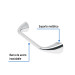 Portarrollo con barra de acero inoxidable, Foset