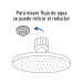 Regadera cromo 8" plato redondo, sin brazo, Foset