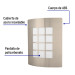 Arbotante decorativo cuerpo acero inox, lámpara no incluida