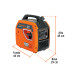 Generador silencioso inverter 2200W, 80 cc, enc. electrónico