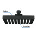 Regadera cuadrada ABS 6" acabado negro mate sin brazo, Foset